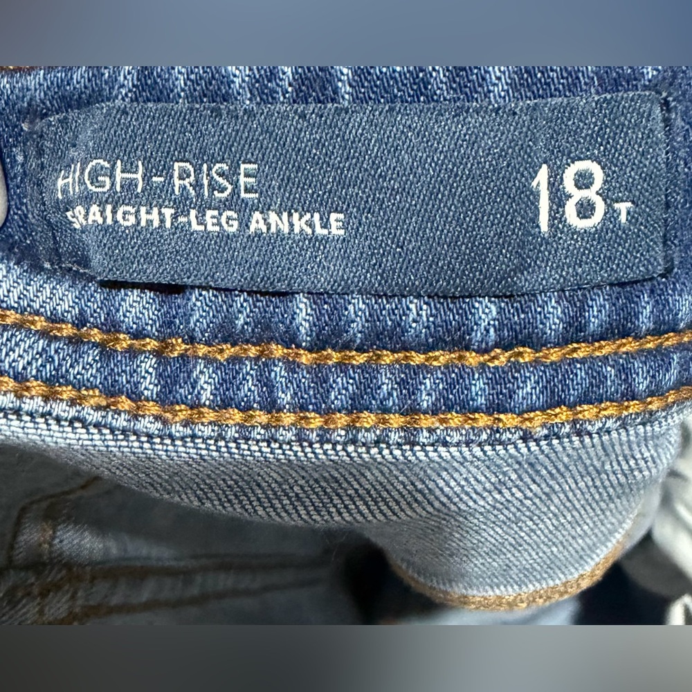 J.Jill Denim Jeans Womens Size 18T Blue High Rise Straight Leg Stretch - Picture 2 of 4